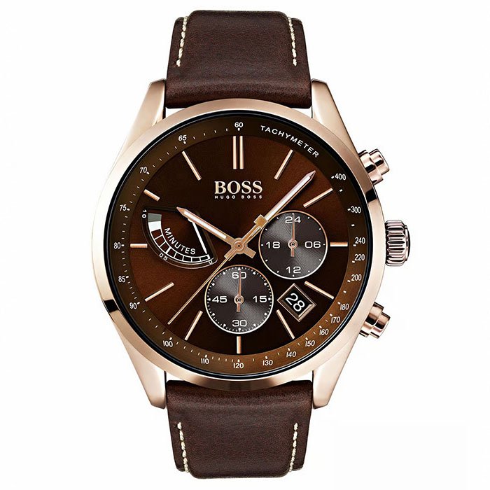 BOSS Contemporary Sport Grand Prix 1513605 Brown Watch for Men OG