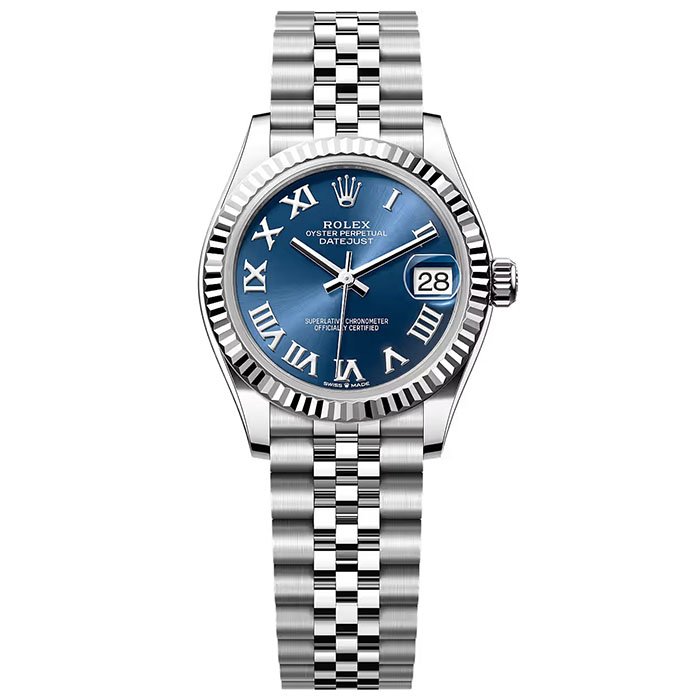 Rolex Datejust 28 278274 Bright Blue Dial, Oystersteel and White Gold, 28 mm Women Watch