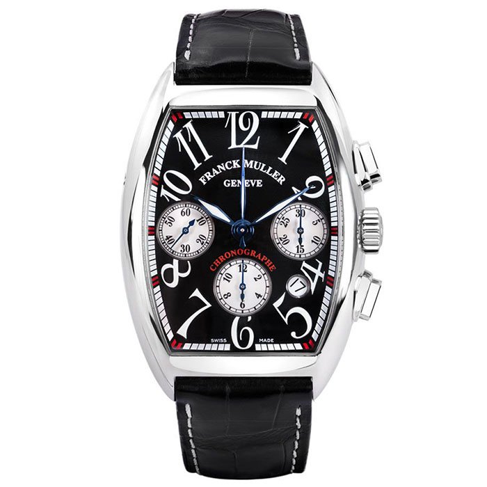 Franck Muller Cintree Curvex 7880 CC AT, Stainless Steel, Black Dial, 50 mm