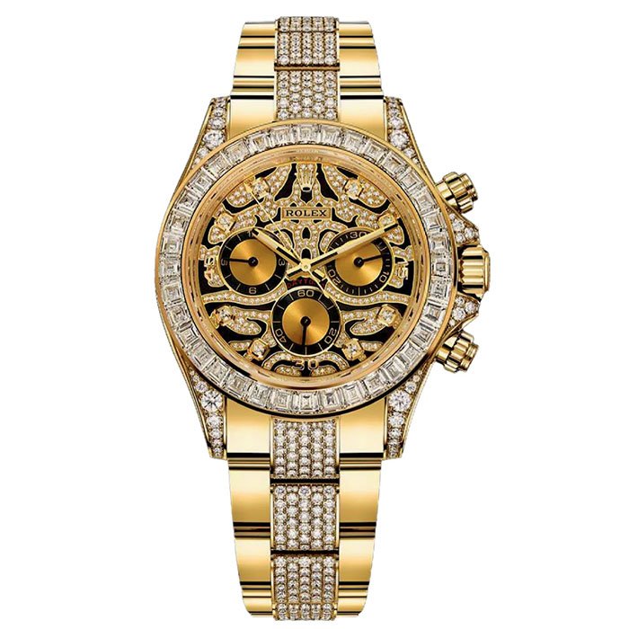 Rolex Daytona Eye of the Tiger Yellow Gold Diamond Accents Unisex Watch